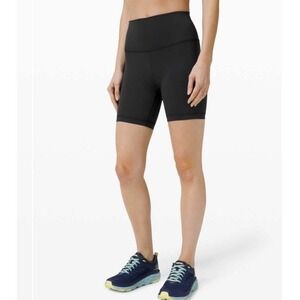 Lululemon Wunder Train High-Rise Short 6" Black Sz 2 Activewear Workout Summer